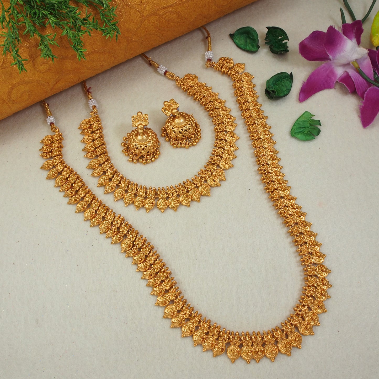 Traditional Lakshmi Gold Coin Combo Set