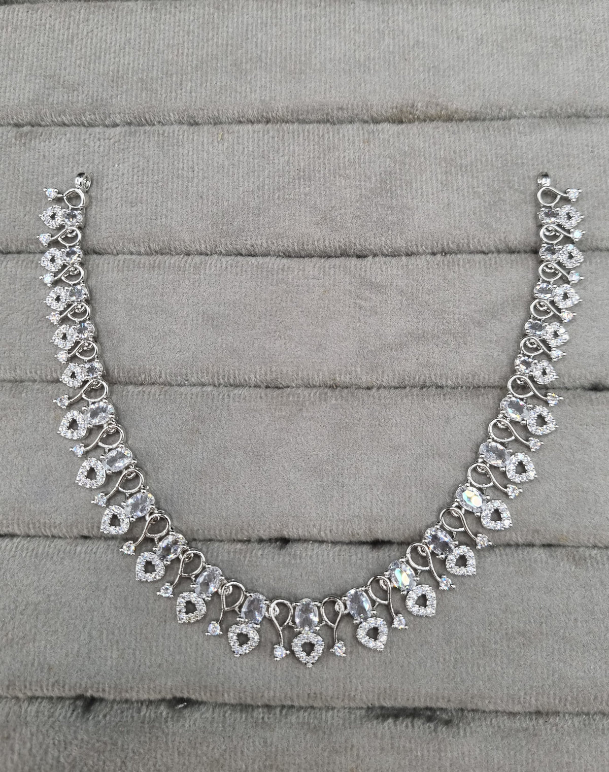 Sparkling American Diamond Necklace and Earrings Set