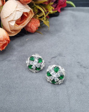 Round Halo AD Tops Earrings
