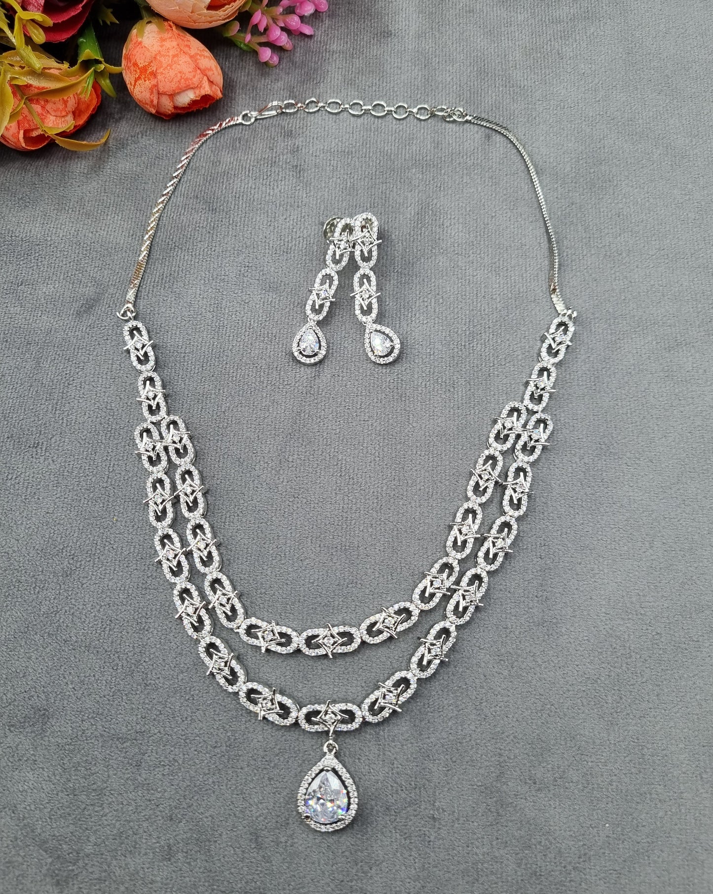 The Rani Radiance Layered AD Necklace & Earring Set