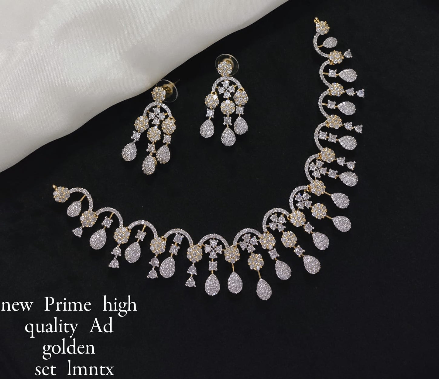 American Diamond Gold Plated Jewellery Set