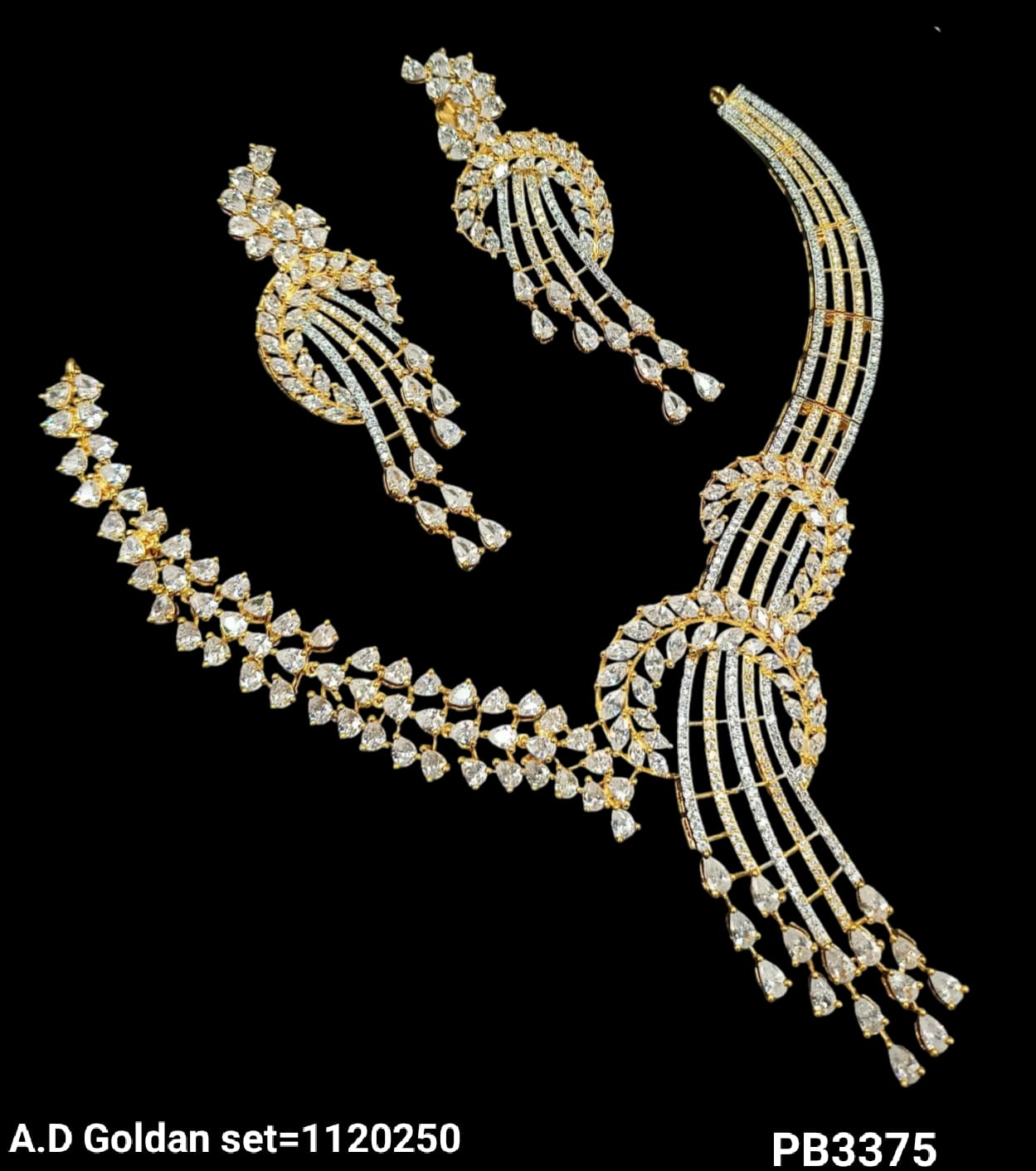 Party Wear American Diamond Necklace Set