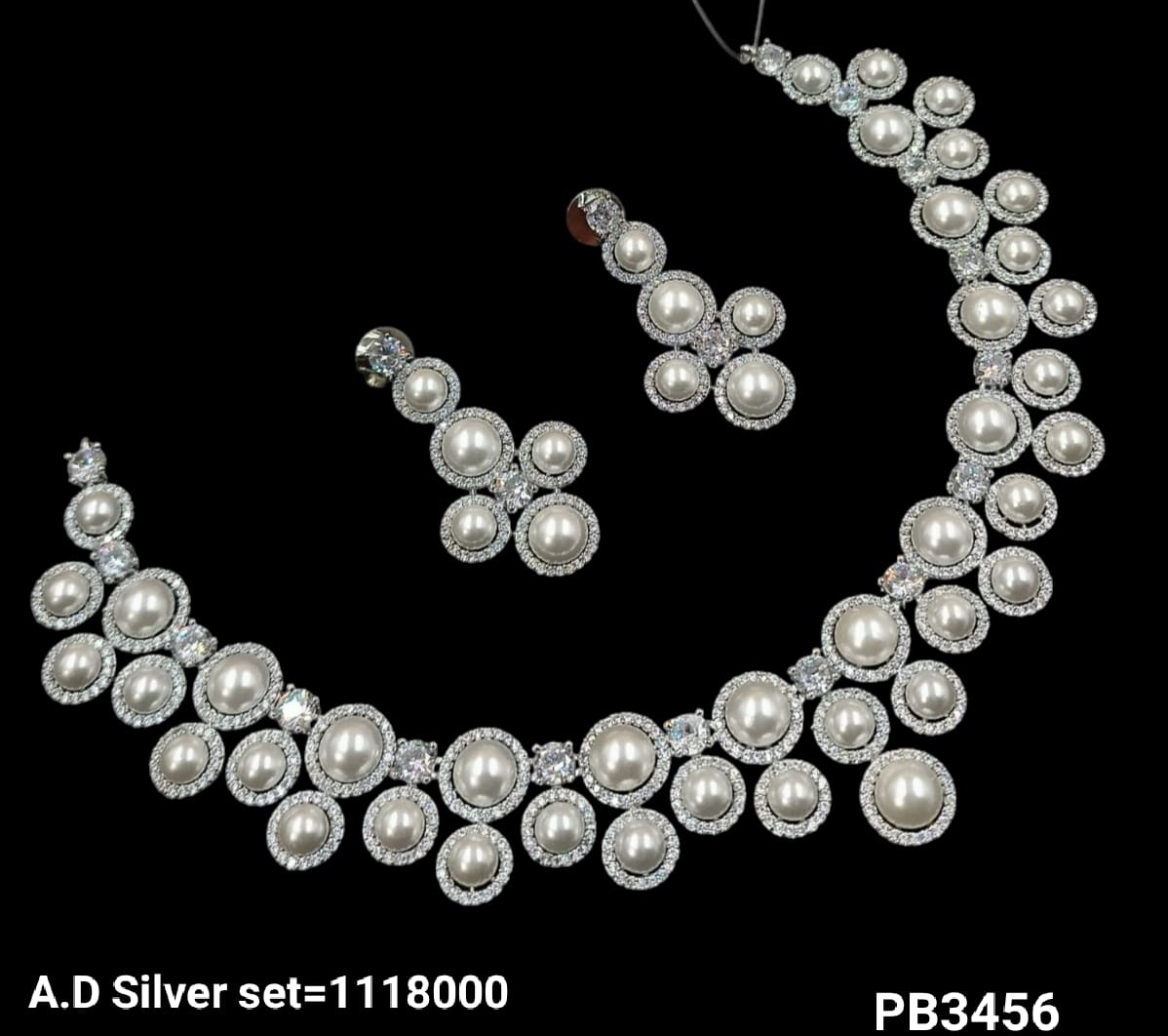 American Diamond Studded Necklace Set