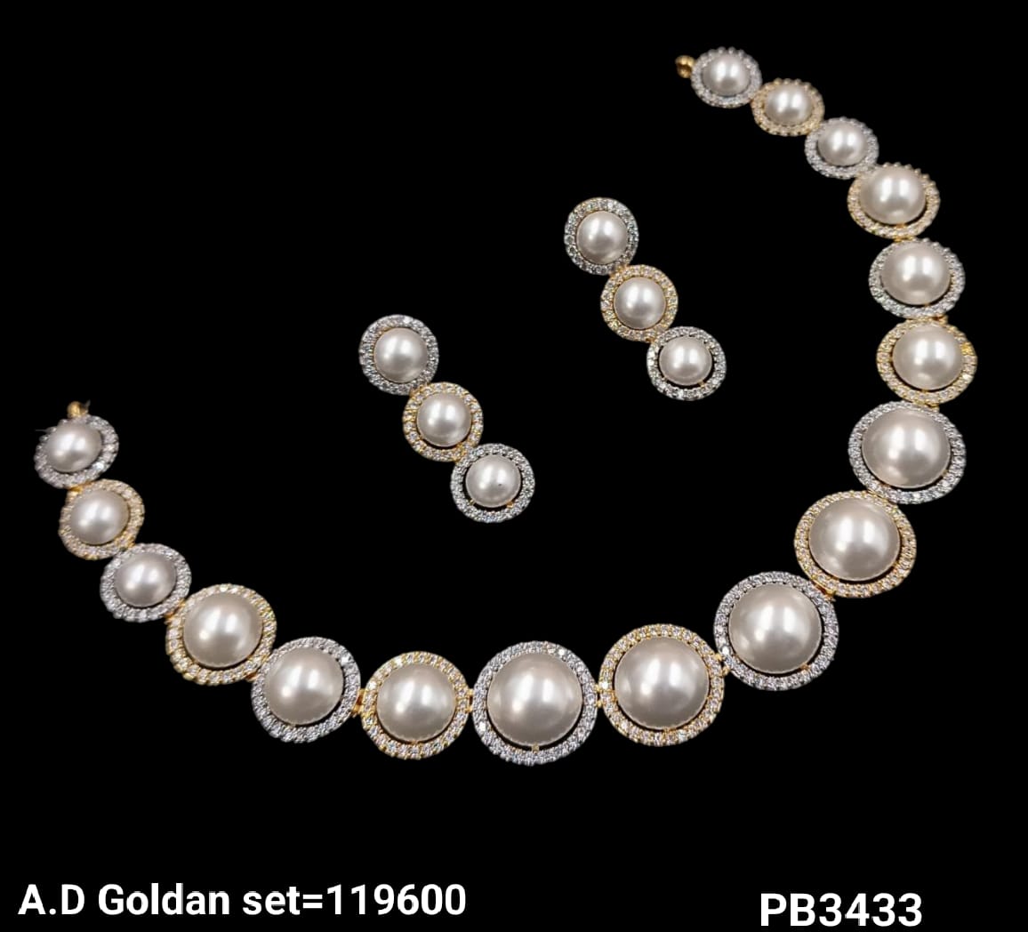 American Diamond Studded Necklace Set