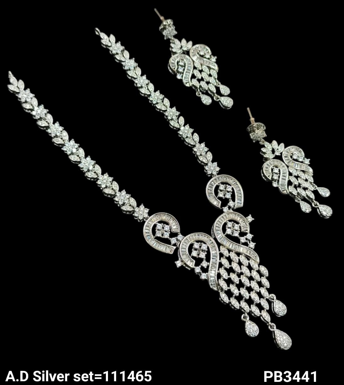 American Diamond Studded Necklace Set