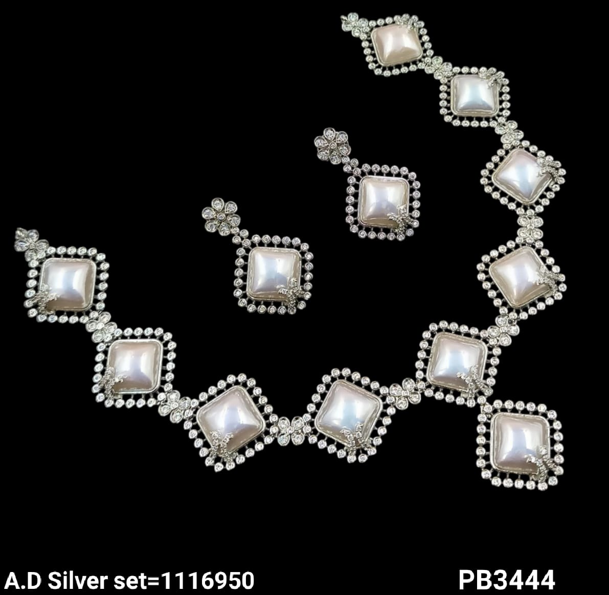 American Diamond Studded Necklace Set