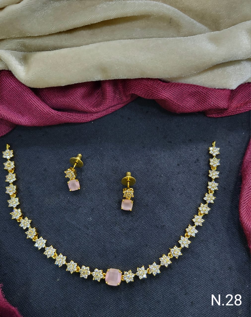 Delicate Design Necklace and Matching Earrings Set