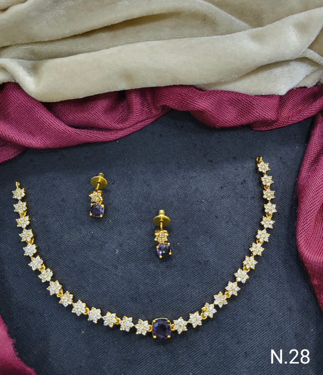 Delicate Design Necklace and Matching Earrings Set
