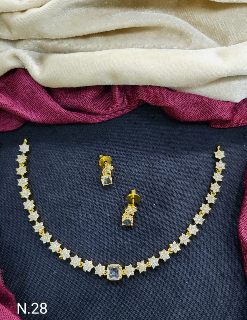 Delicate Design Necklace and Matching Earrings Set