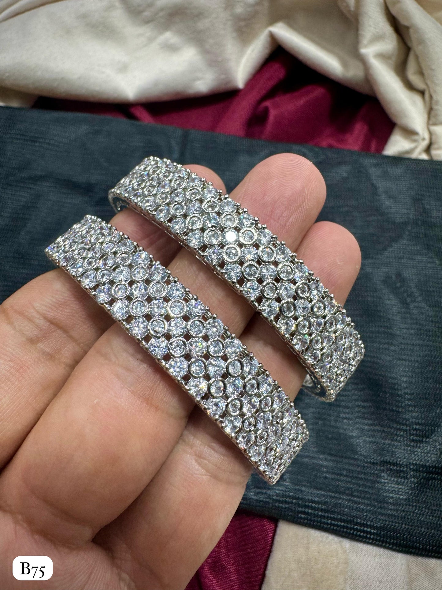 American Diamond Bangles Set