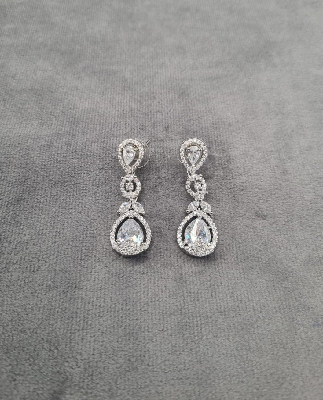 Blush Pink Teardrop Dangle Earrings