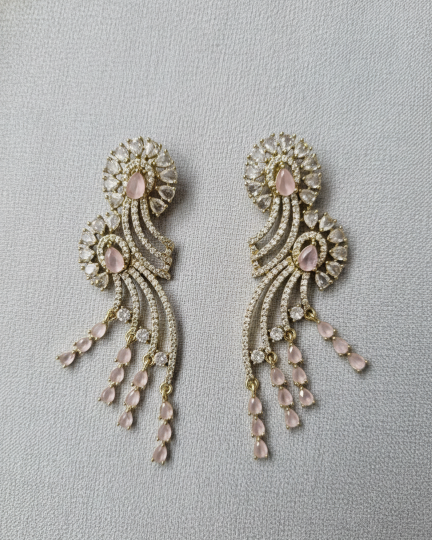 Elegant American Diamond Dangle Earrings For Woman & Girls