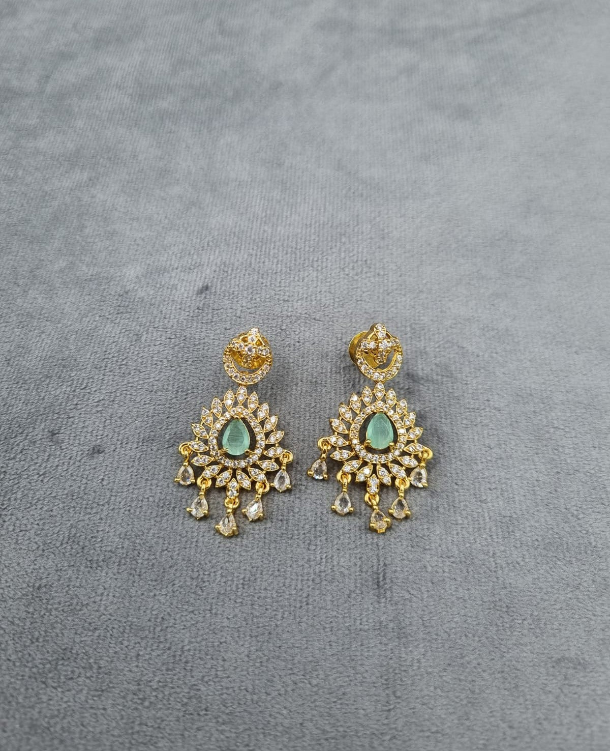 Blush Pink Teardrop Chandelier Drops Earrings