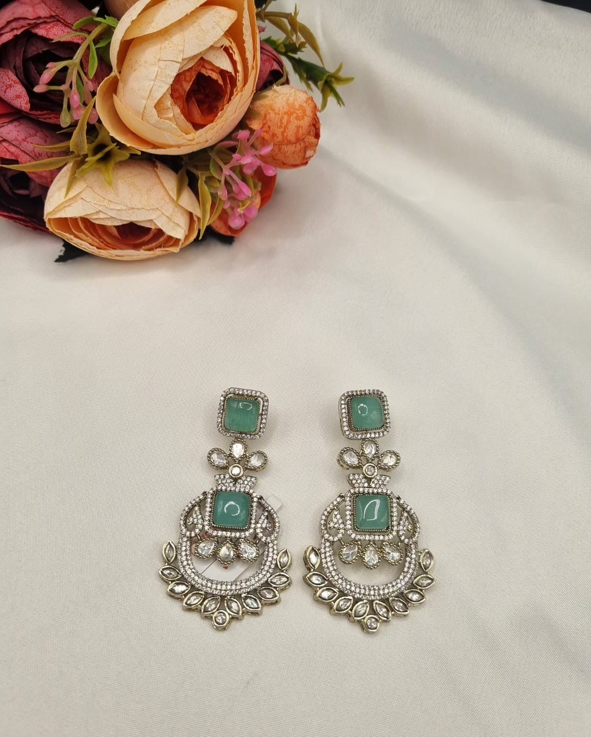 Luxurious Square Stone AD Earrings