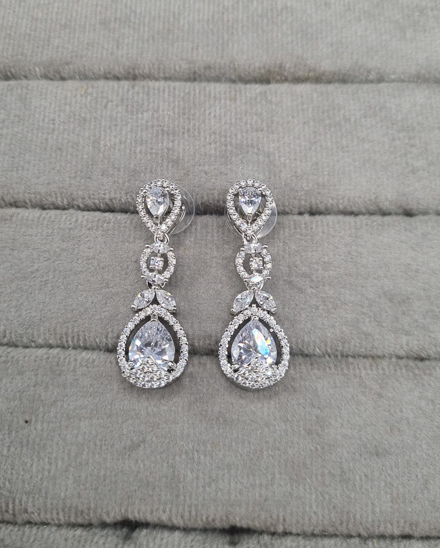 Elegant Tiered Teardrop Dangle Earrings | Formal Occasion Jewelry