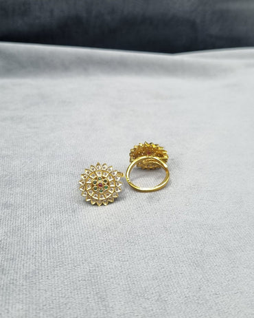 Sunburst Mandala Adjustable Rings