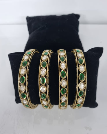 The Empress Ruby Kundan Bangles Set