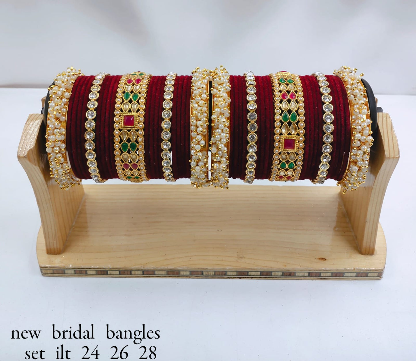 Latest Fashionable Tear Dropped Silk Thread Pearl Dropped Beautiful Chudda Combo Set For Women And Girls For Wedding