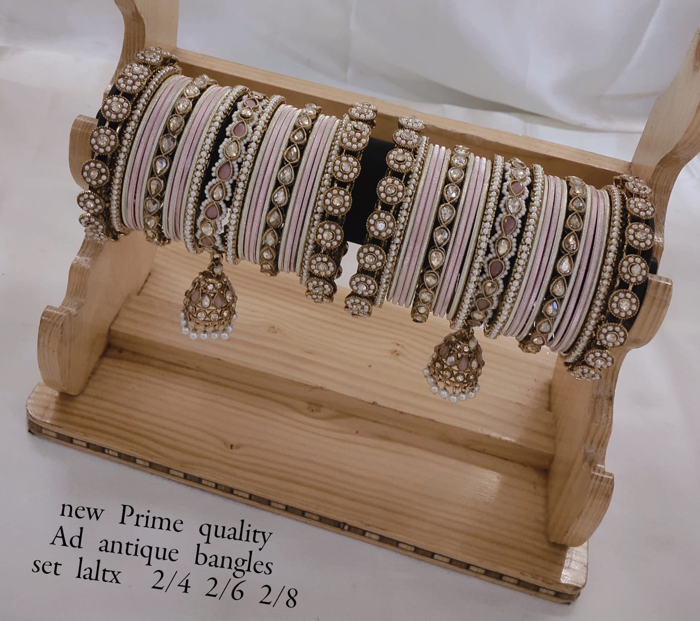 Antique Gold Wedding Chooda Bangle Set