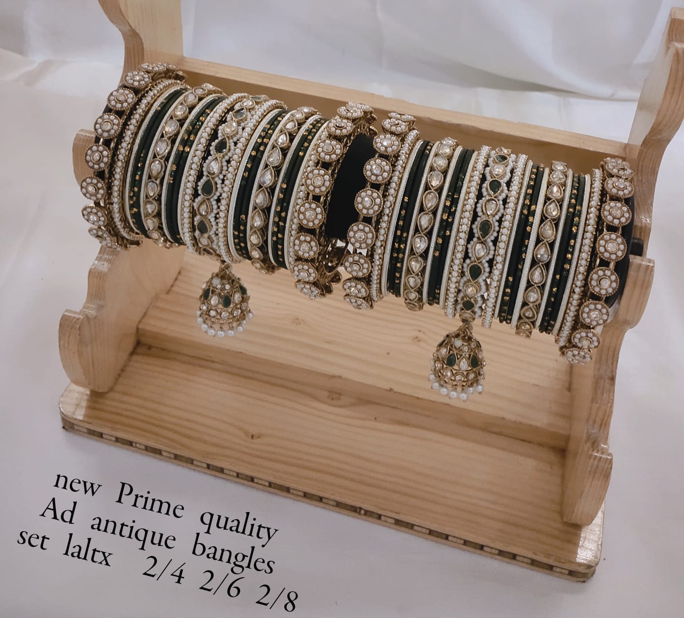 Antique Gold Wedding Chooda Bangle Set