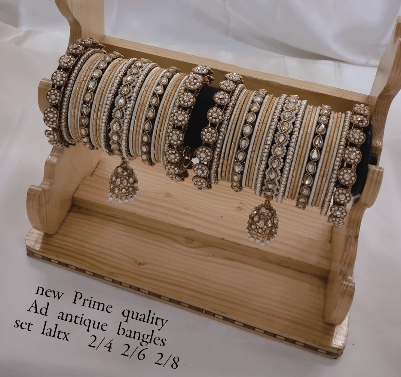 Antique Gold Wedding Chooda Bangle Set