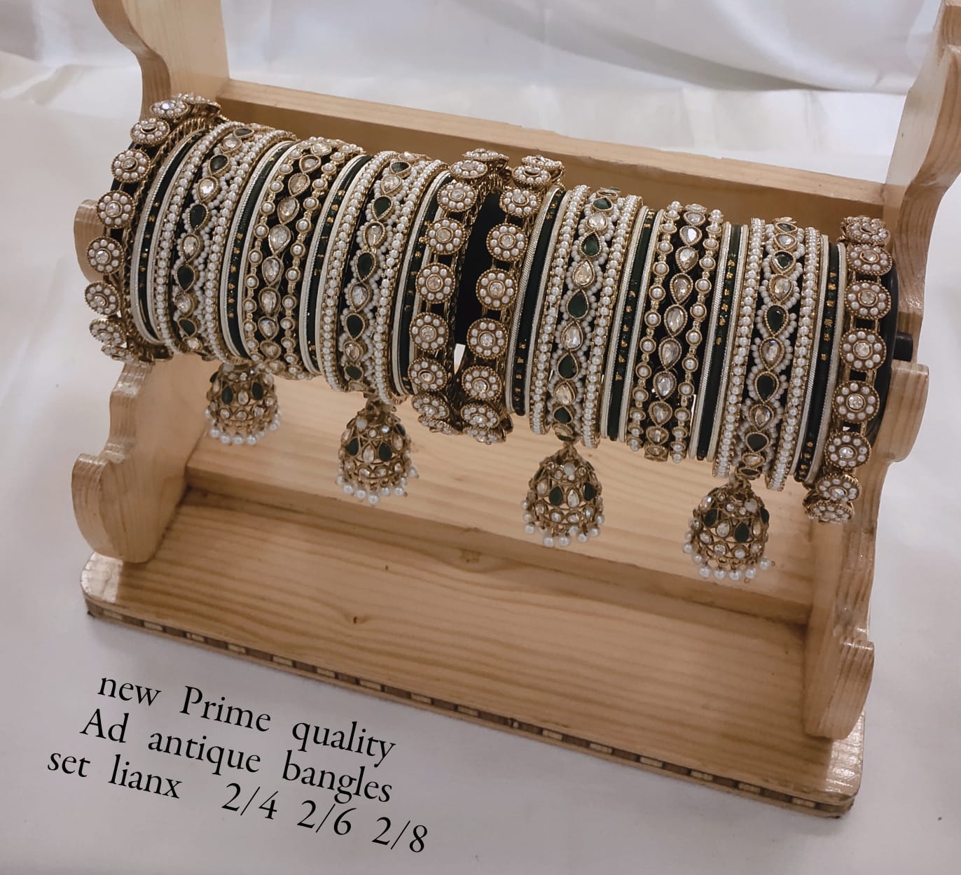 Antique Gold Wedding Chooda Bangle Set