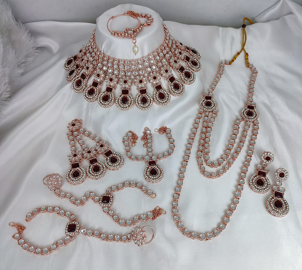 Royal Bridal Stone-Studded Wedding Jewellery Set