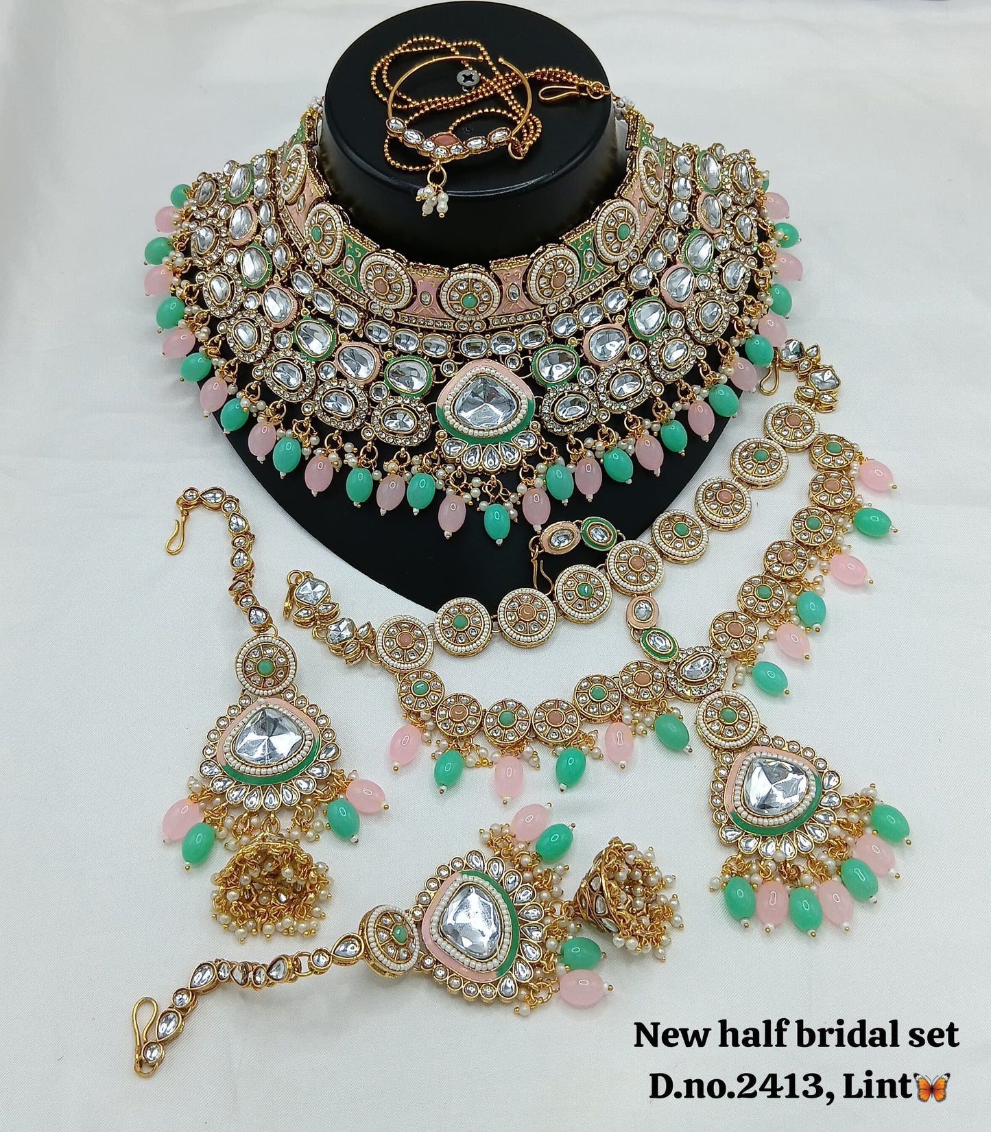 Gold Plated Half Bridal Set
