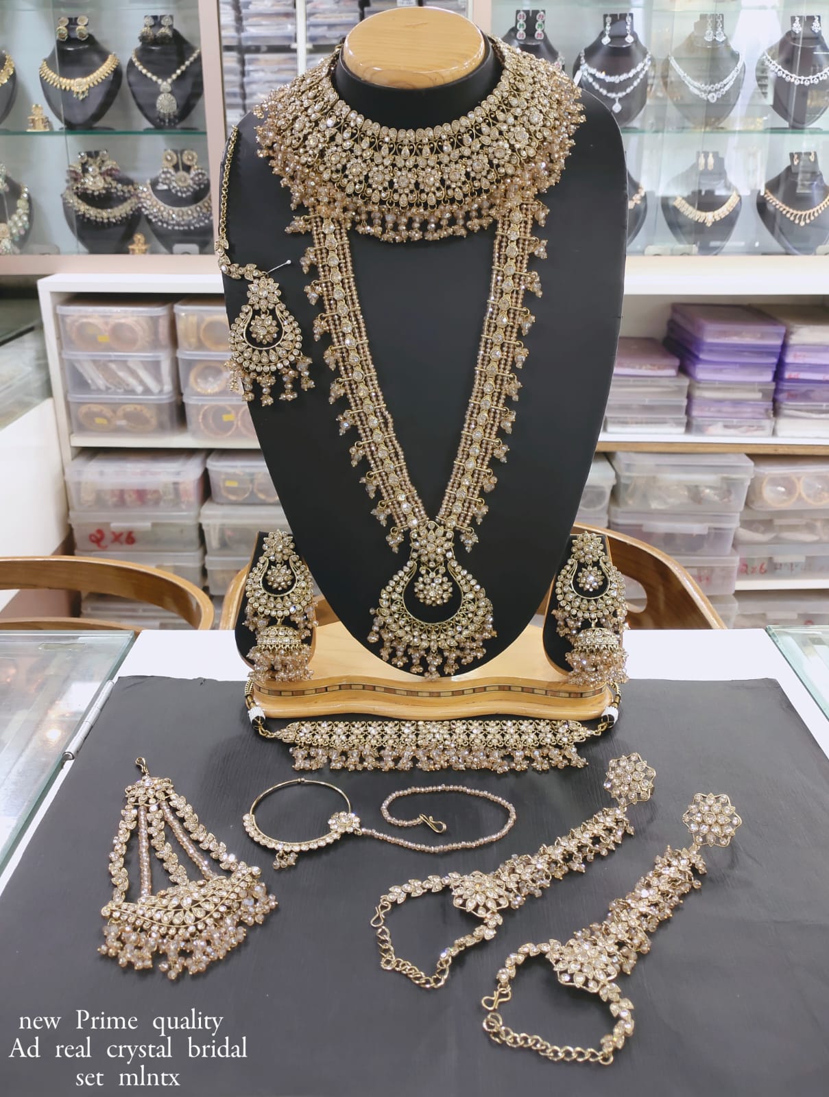 Royal Crystal Stone Grand Bridal Jewellery Set