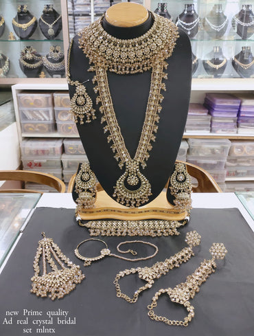 Royal Crystal Stone Grand Bridal Jewellery Set