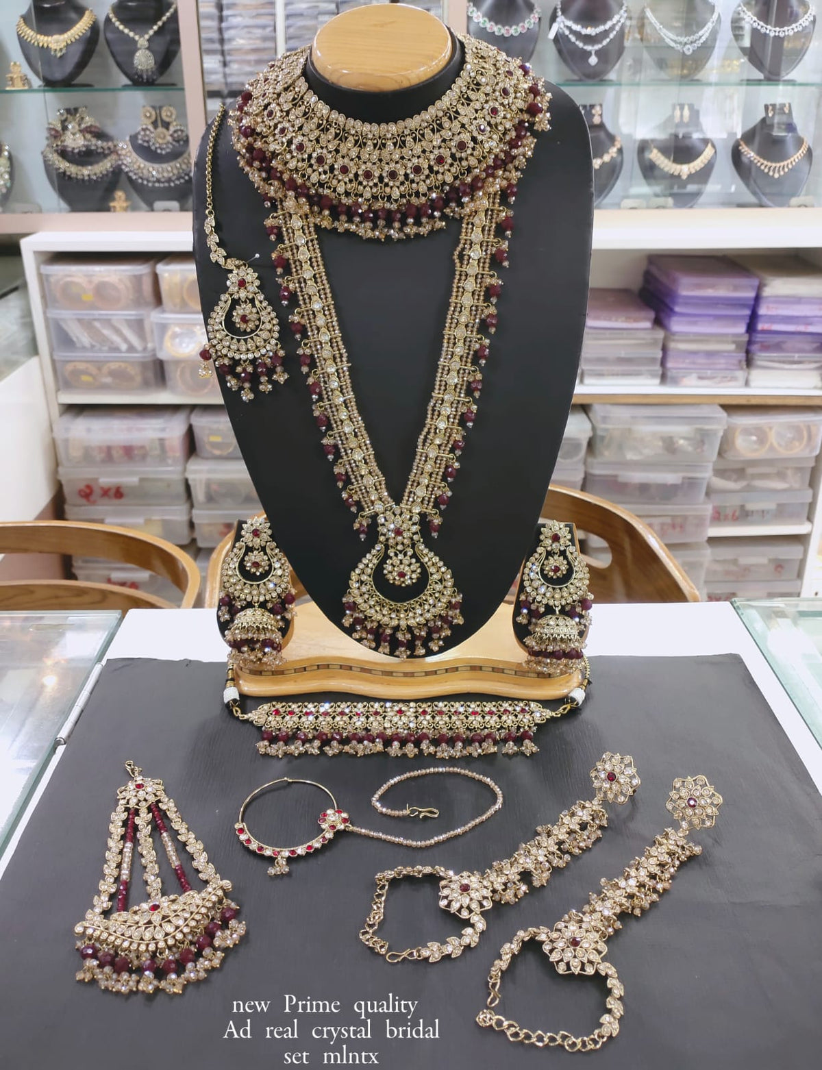 Royal Crystal Stone Grand Bridal Jewellery Set