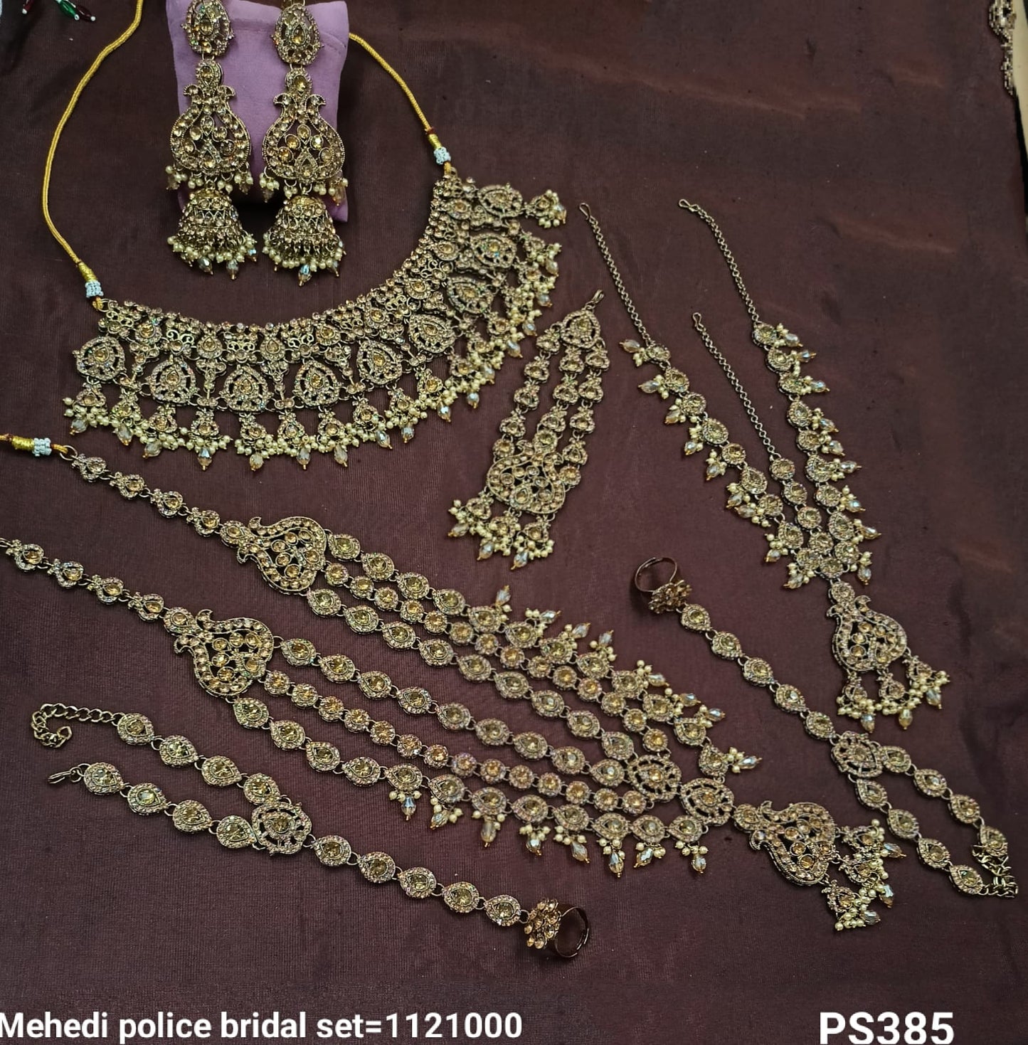 Lucentemarket Traditional Antique Bridal Jewelry Set – Timeless Elegance for Weddings
