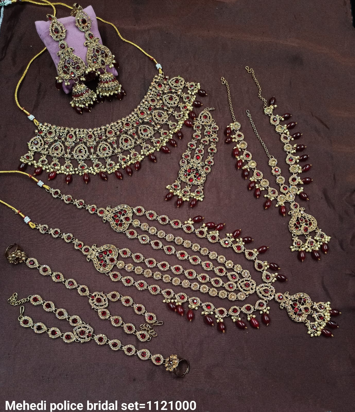 Lucentemarket Traditional Antique Bridal Jewelry Set – Timeless Elegance for Weddings