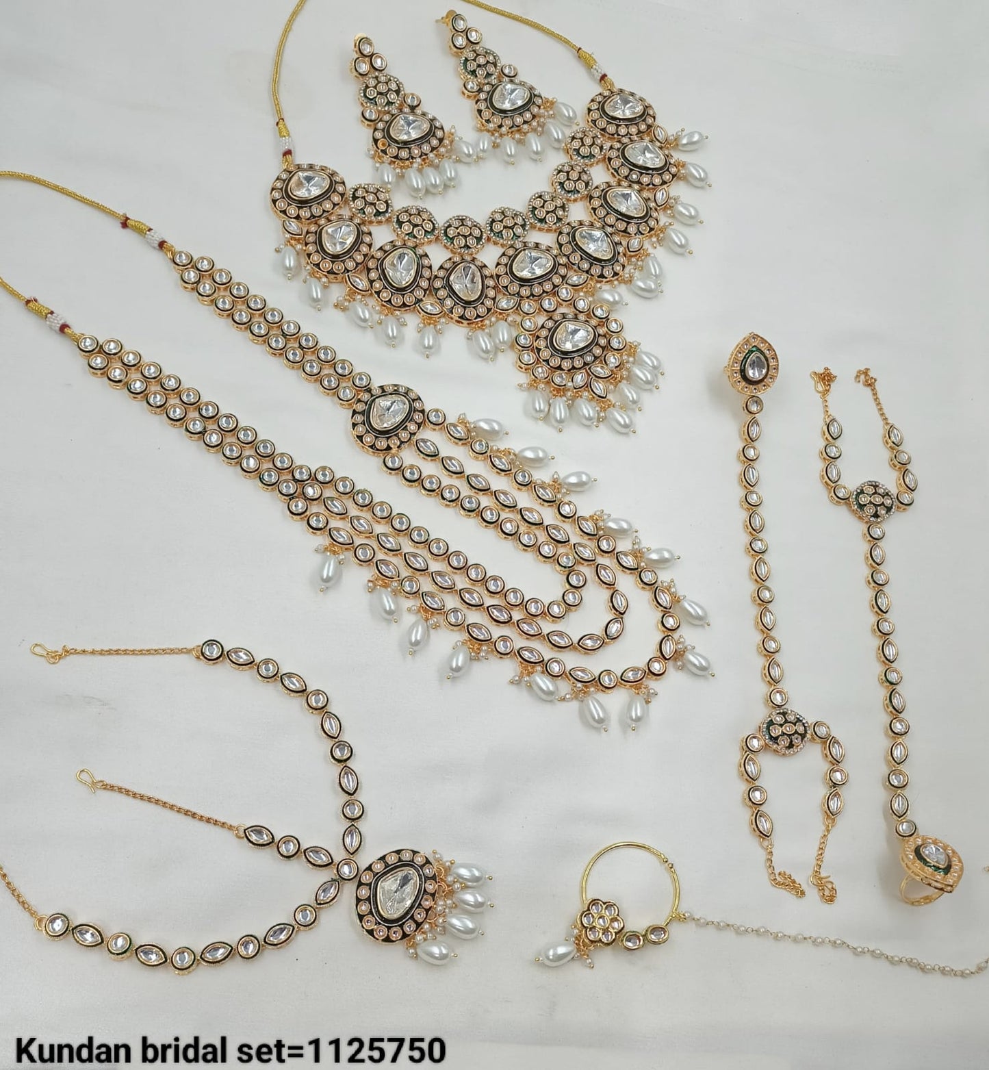 Royal CZ Bridal Jewellery Set with Multi-Layer Necklace, Choker & Complete Accessories
