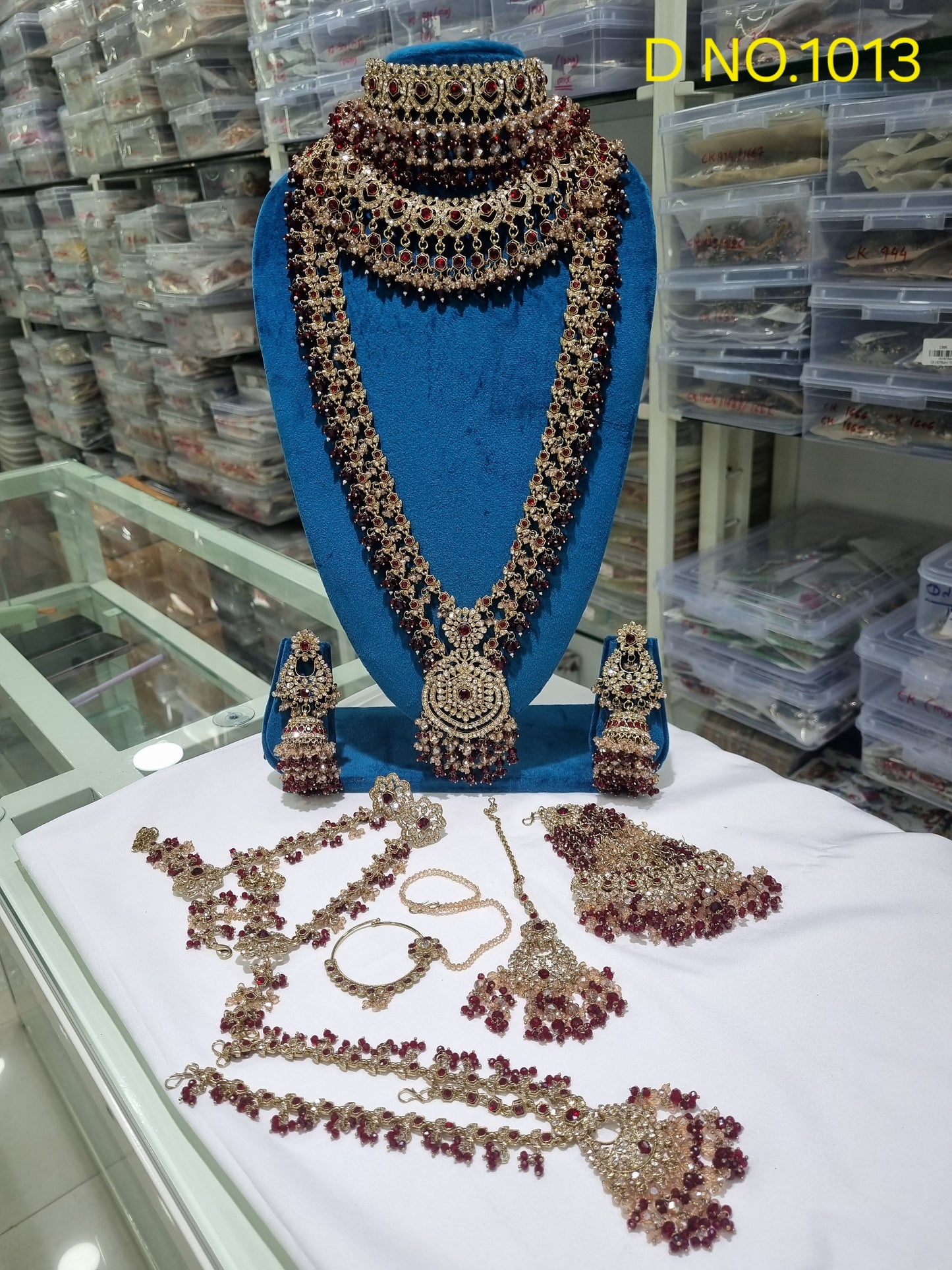 Royal Crystal Stone Grand Bridal Jewellery Set