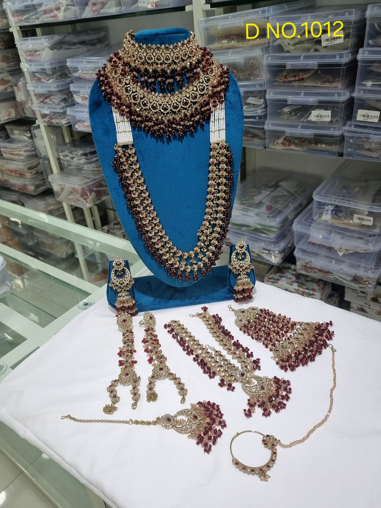 Grand Crystal & Pearl Strand Bridal Jewellery Set