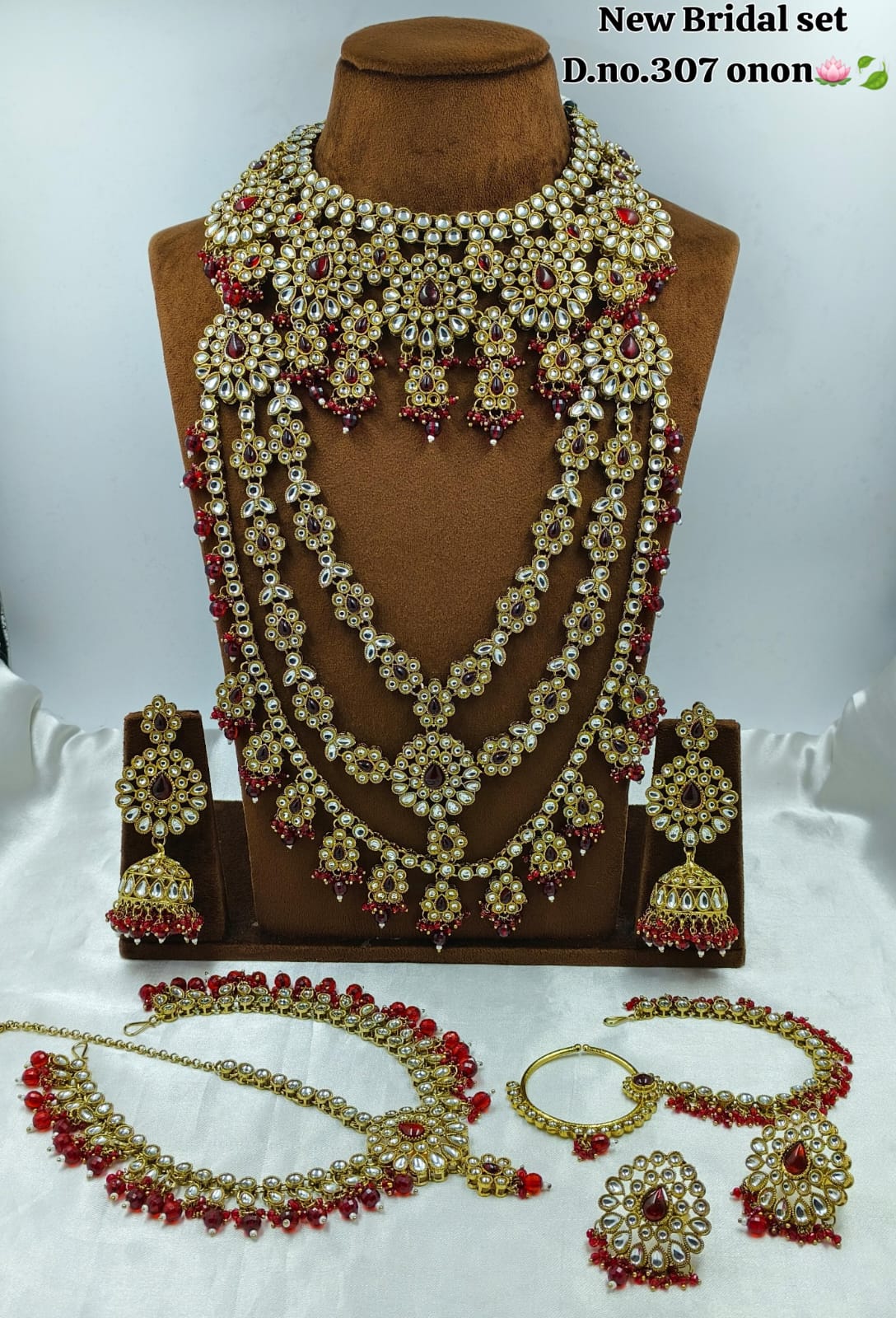 Royal Kundan Stone Grand Bridal Jewellery Set