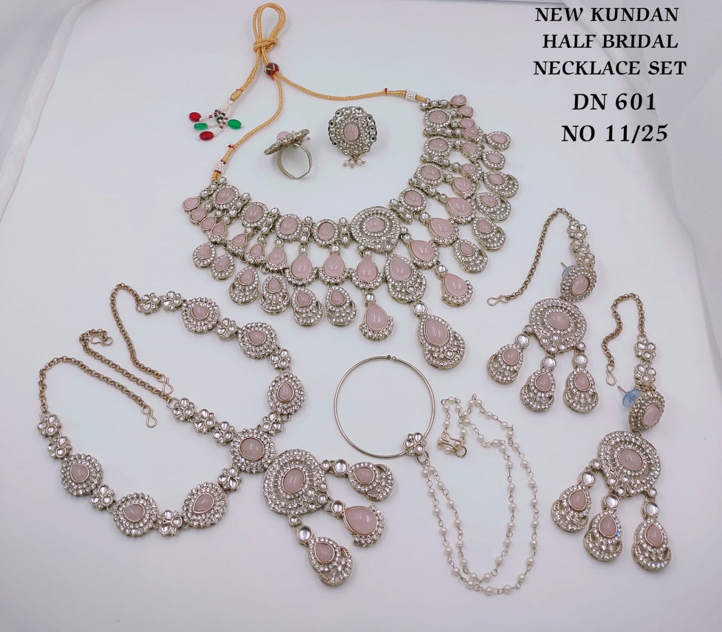 Handcrafted Kundan Half Bridal Jewellery Set