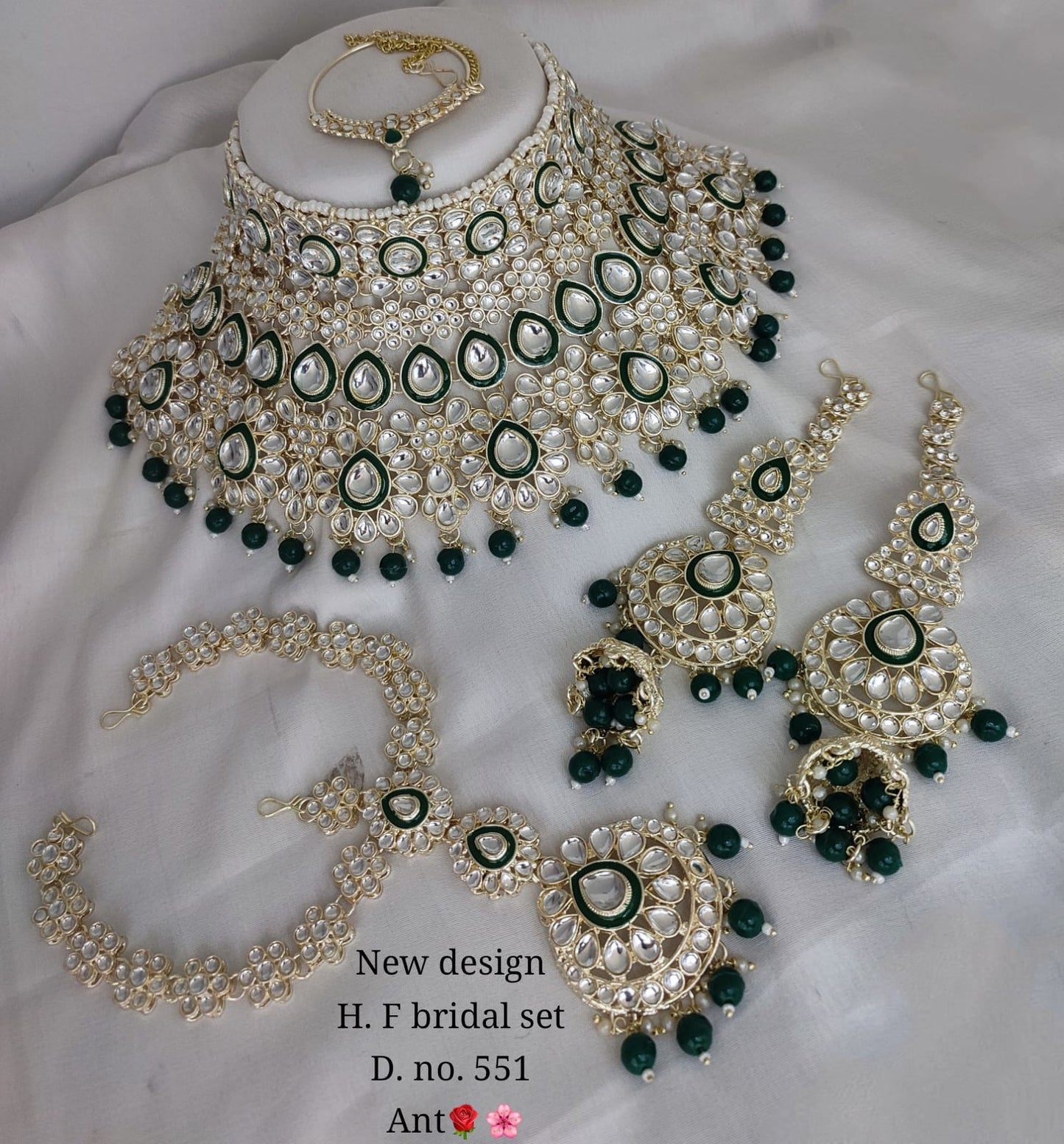 Fashion Gold Plated Kundan Stone Bridal Set