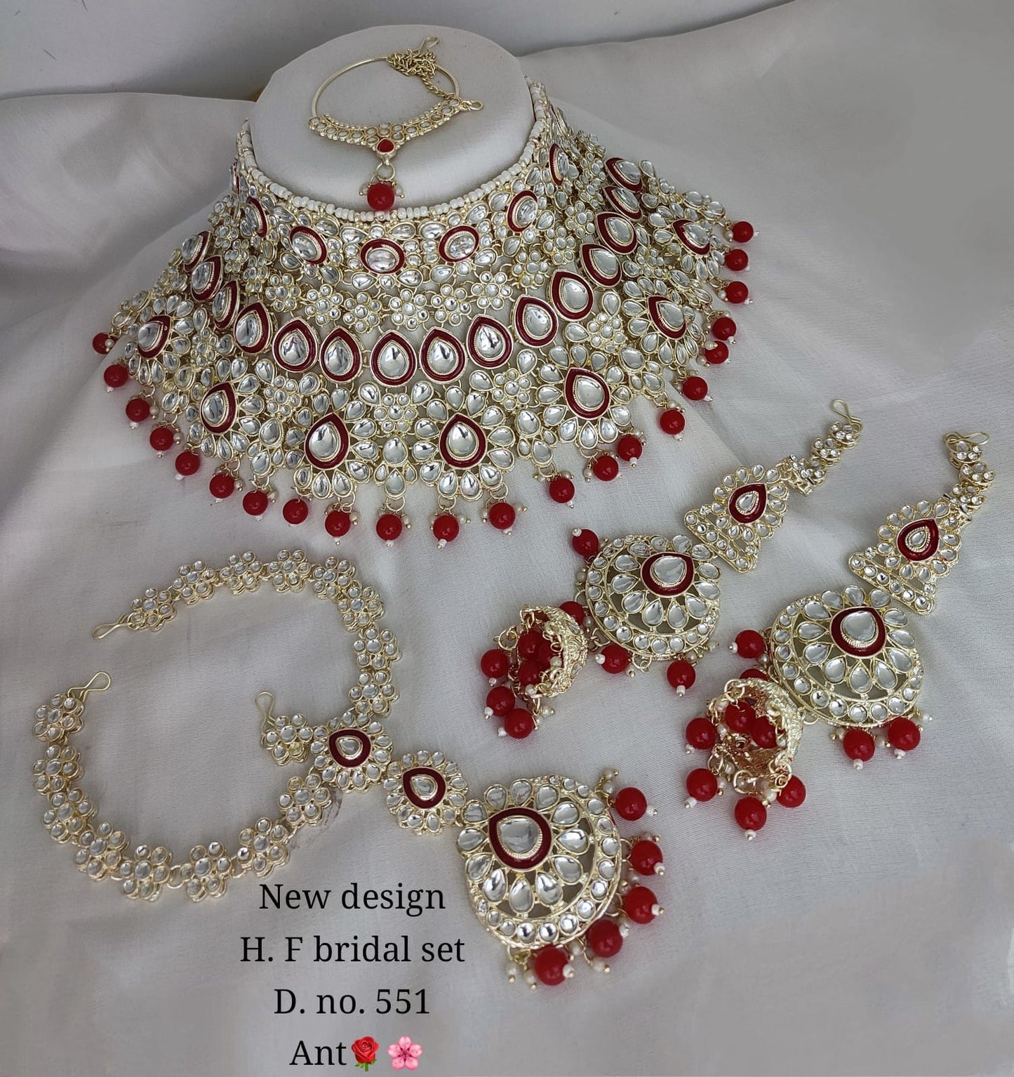 Fashion Gold Plated Kundan Stone Bridal Set