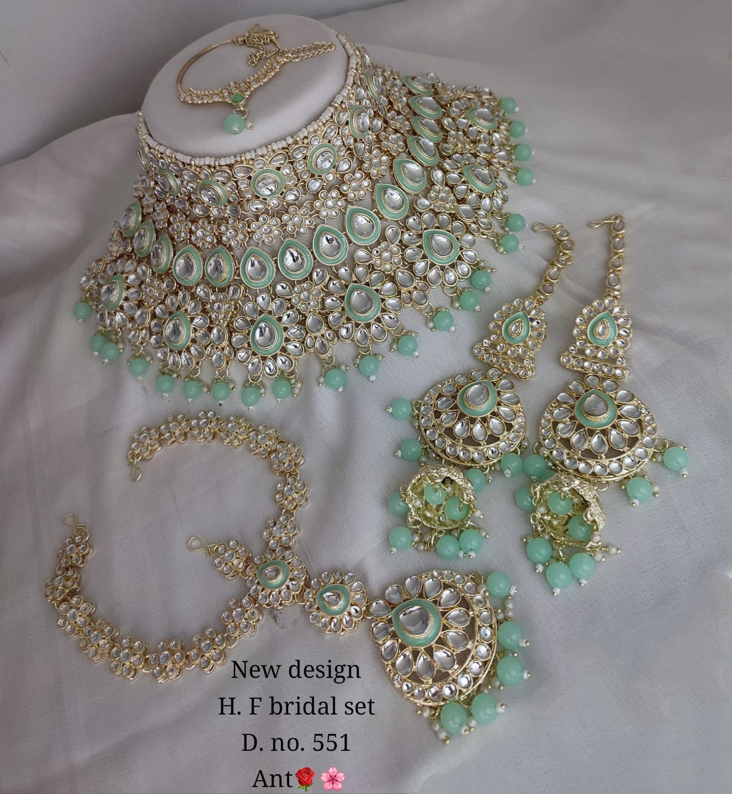 Fashion Gold Plated Kundan Stone Bridal Set