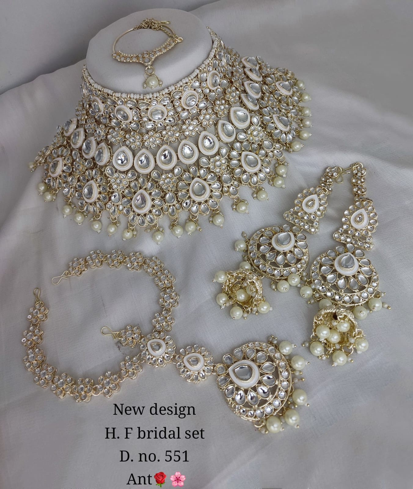 Fashion Gold Plated Kundan Stone Bridal Set