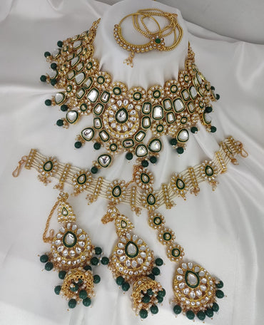 Kundan Stone Gold Plated Bridal Set