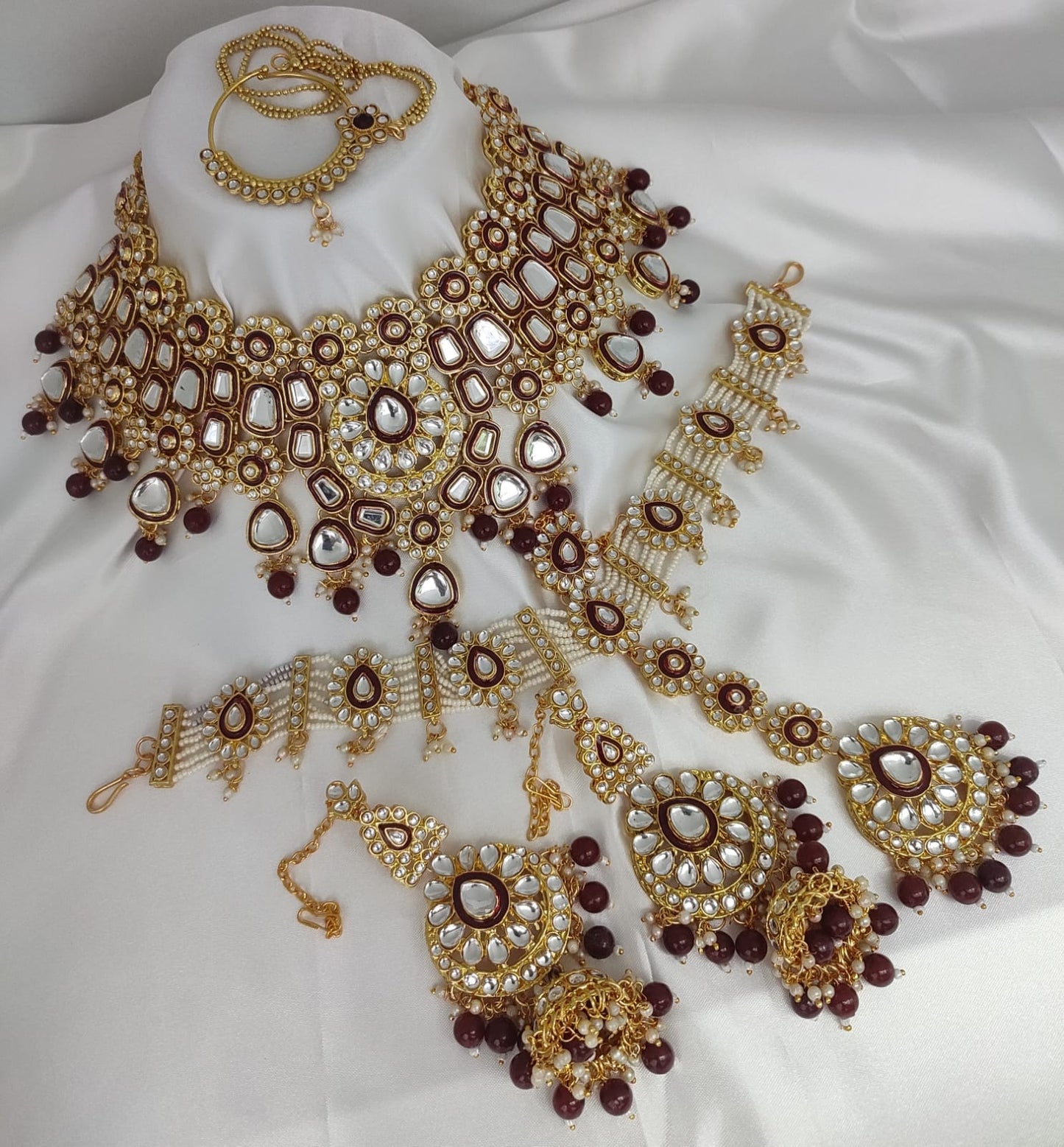 Kundan Stone Gold Plated Bridal Set