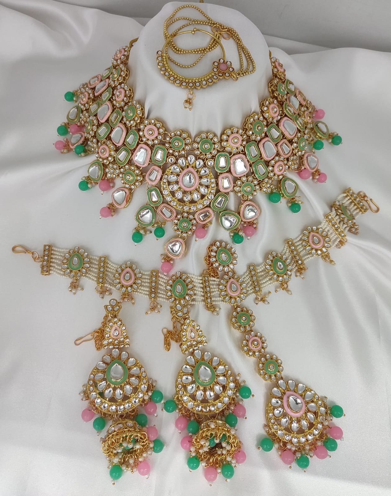 Kundan Stone Gold Plated Bridal Set