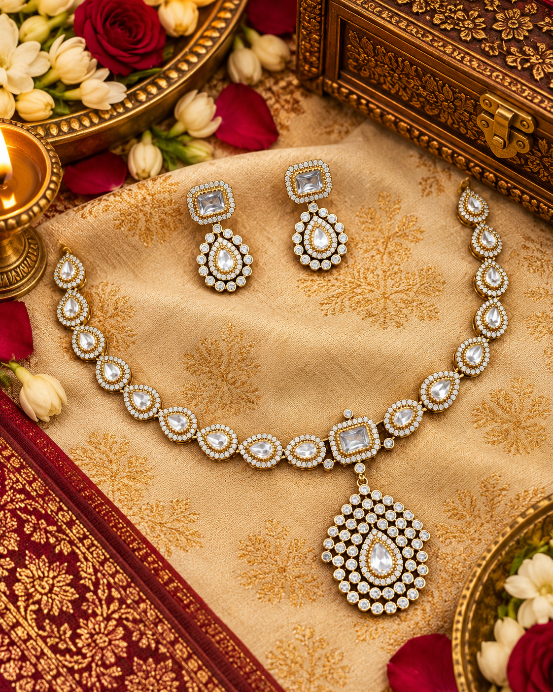 Elegant Bridal & Festive Kundan Jewelry Set