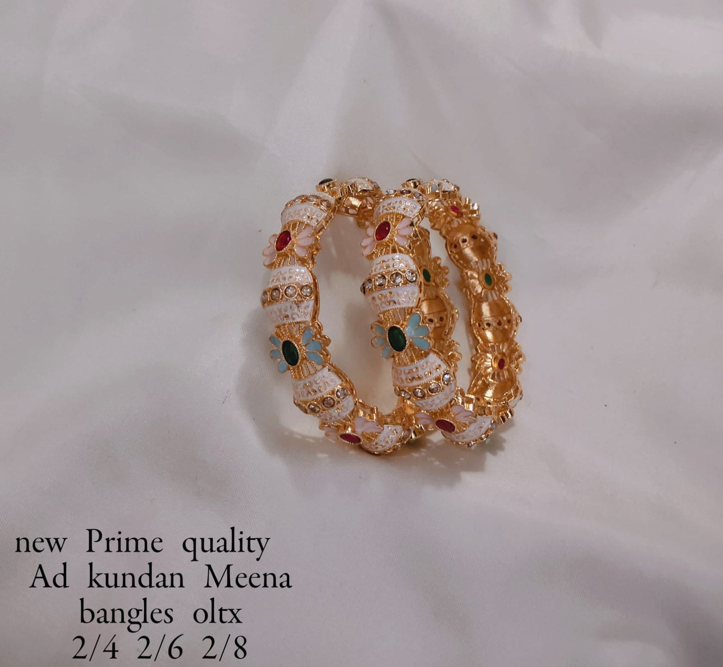Gold Plated Meenakari Bangle Set