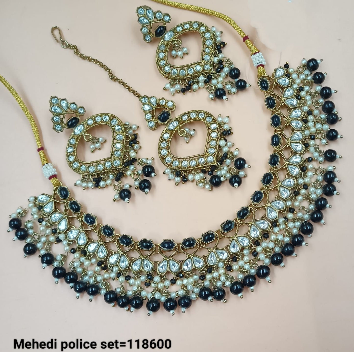 Antique Gold Plated Choker Necklace Set