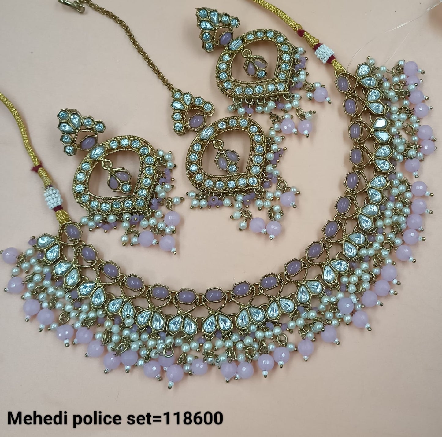 Antique Gold Plated Choker Necklace Set
