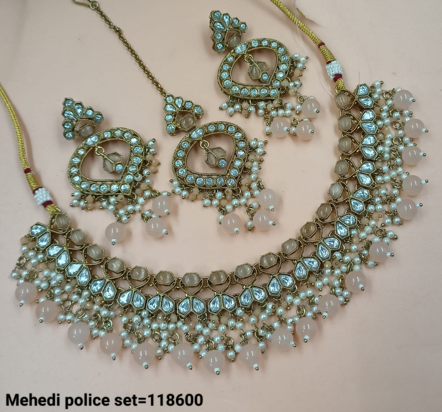 Antique Gold Plated Choker Necklace Set